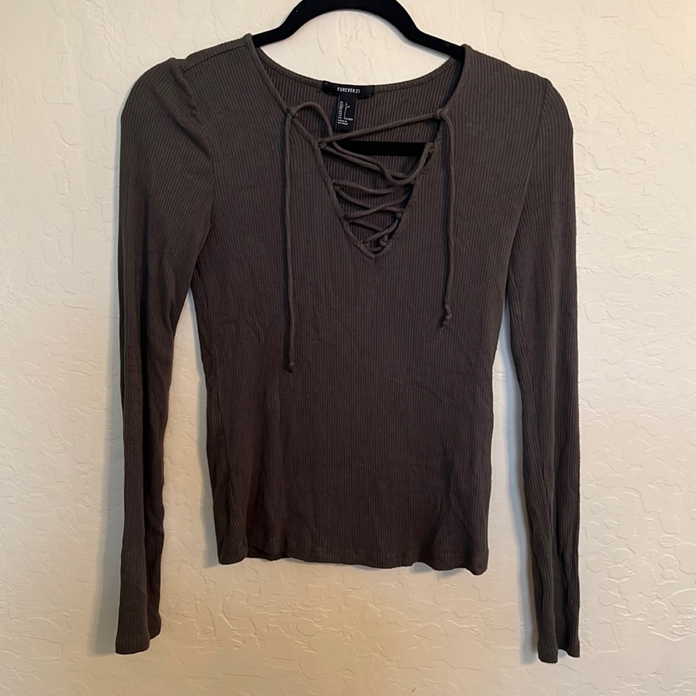 Forever 21 dark green long sleeved